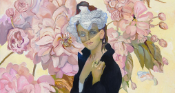 Maija Nora Tabaka. "Kompozīcija 5". 2026., akrils, eļļa, 60x90 cm.