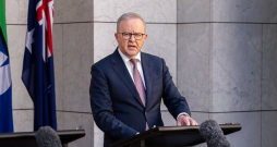 Austrālijas premjerministrs Entonijs Albanīzs.