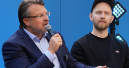 Ainars Šlesers un Andris Šuvajevs. Ainars Šlesers un Andris Šuvajevs.