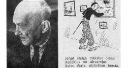Jānis Dreslers 1966. gadā un viņa Jefiņš. Jānis Dreslers 1966. gadā un viņa Jefiņš.