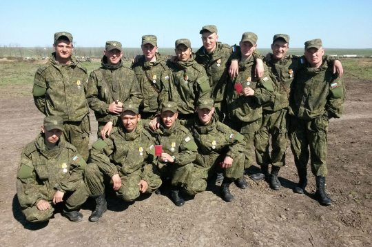 Mobilizētie krievu karavīri. 