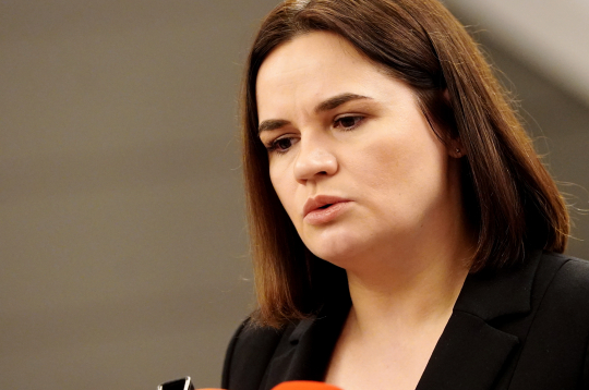 Baltkrievijas demokrātiskās kustības līdere Svjatlana Cihanouska.