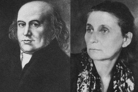 Garlībs Helvigs Merķelis (1769–1850) un Lidija Šahovska (1904–1971). Līdzība acīmredzama.