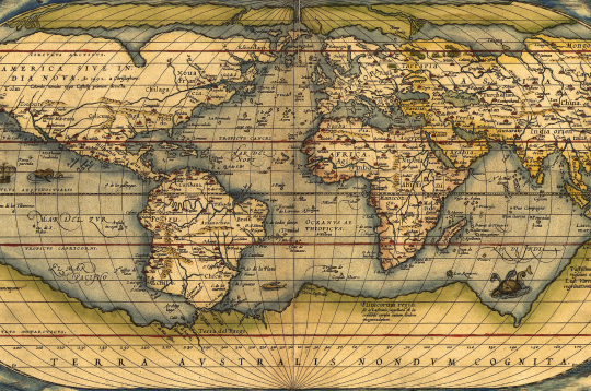 Ortēlija antīkā pasaules karte, tapusi ap 1570. gadu.
