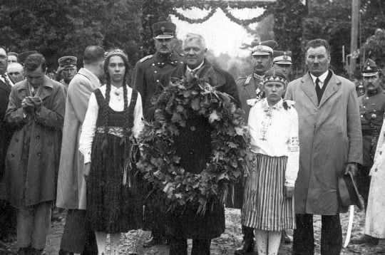 K. Ulmanis Latvijas brauciena laikā Irlavā 1934. gada jūnijā.
