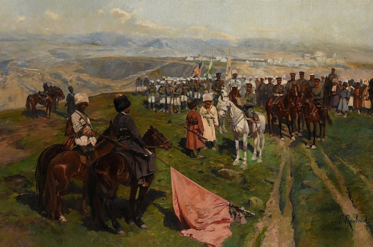 Kaukāza kara noslēgums 19. gs. gleznā.