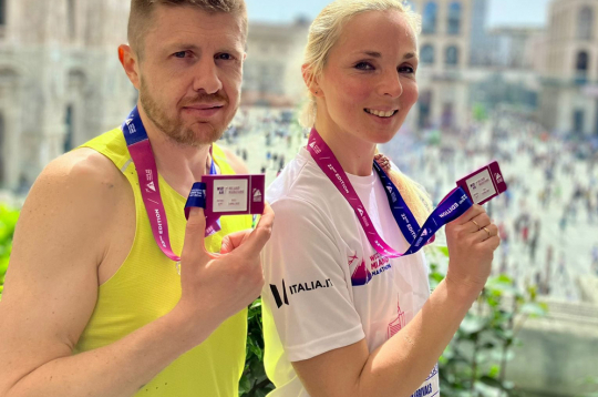 Liepājnieki Linda un Nauris finišējuši Milānas maratonā