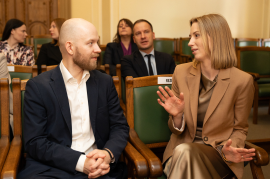 Agnese Lāce un Andris Šuvajevs. Agnese Lāce un Andris Šuvajevs.