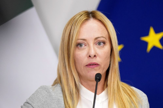 Itālijas premjerministre Džordža Meloni. Itālijas premjerministre Džordža Meloni.