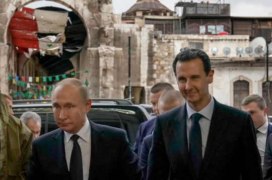 Vladimirs Putins un Sīrijas diktators Bašars al Asads.