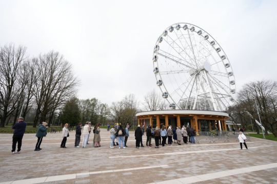 Rīgas panorāmas rata "Riga Rise" atklāšanas pasākums. 