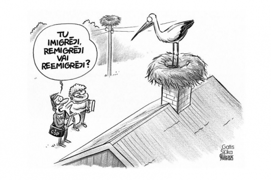 Zīmē Gatis Šļūka. Tu imigrēji, remigrēji vai reemigrēji?