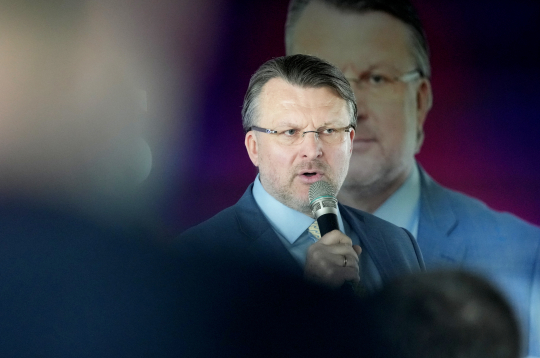 Partijas "Latvija pirmajā vietā" Rīgas mēra amata kandidāts, Saeimas deputāts Ainārs Šlesers.