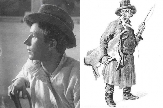 Eduards Brencēns (1885–1929) un viņa zīmētais Ķencis.