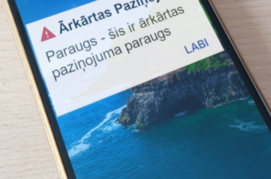 Mobilajos telefonos agrīnās brīdināšanas paziņojumi parādīsies speciālā formātā ar atšķirīgu skaņas signālu.