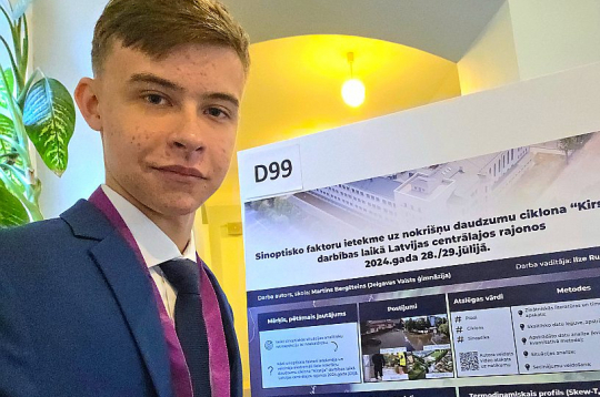 Pēc uzvaras zinātniskās pētniecības darbu konferencē Martins nākamajā pavasarī pārstāvēs Latviju starptautiskajā zinātnes un inženierzinātņu gadatirgū "Regeneron" ASV.