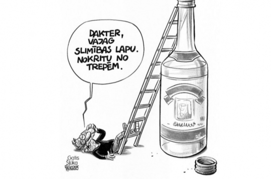 Zīmē Gatis Šļūka. Dakter, vajag slimības lapu!