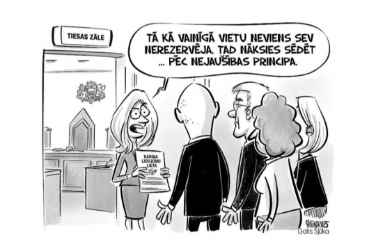 Zīmē Gatis Šļūka. Nāksies sēdēt pēc nejaušības principa