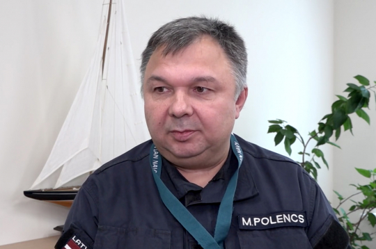 Latvijas Nacionālo bruņoto spēku Jūras spēku komandieris Māris Polencs.