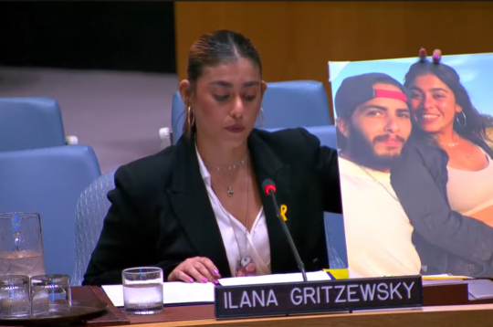 Bijusī Izraēlas ķīlniece Gazā, Ilana Gricevska (Ilana Gritzewsky), trešdien emocionāli uzrunāja ANO Drošības padomi.