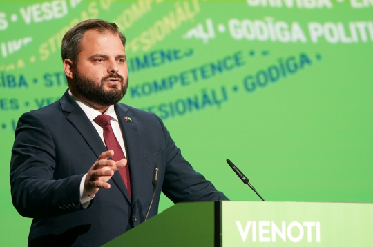 Jaunais partijas “Vienotība" valdes priekšsēdētājs Edmunds Jurēvics.