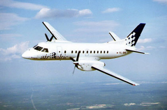Sākotnēji "Air Baltic" izmantoja mazās "Saab" lidmašīnas.