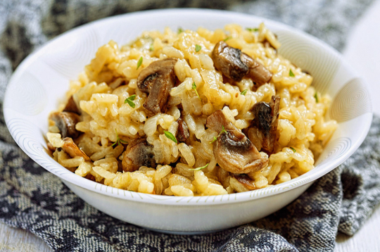 Sēņu risoto.