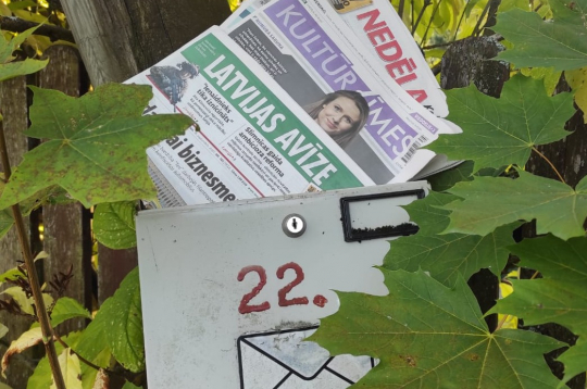 "Latvijas Avīzes" pastkastītē.