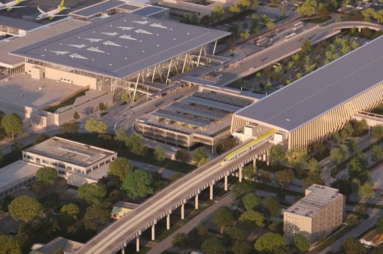 Prognozēts, ka jauno "Rail Baltica" dzelzceļa atzaru nokļūšanai lidostā vidējā termiņā izmantos 9%, bet līdz 2050. gadam 12% visu Rīgas lidostas pasažieru. Prognozēts, ka jauno "Rail Baltica" dzelzceļa atzaru nokļūšanai lidostā vidējā termiņā izmantos 9%, bet līdz 2050. gadam 12% visu Rīgas lidostas pasažieru.