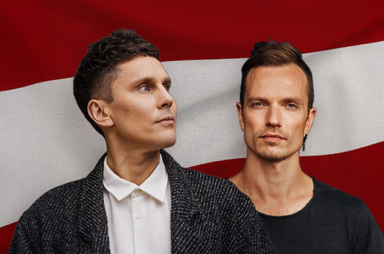 Jānis Šipkēvics (no kreisās) un Reinis Sējāns Liepājas koncertzālē "Lielais dzintars" piedalīsies projektā "Ieklausies Dvēseļu putenī".