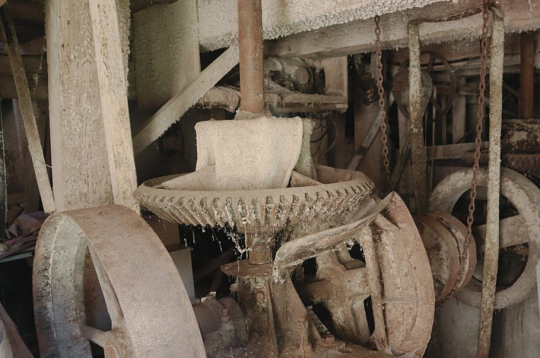 Dadzīšu (Rusuļu) ūdensdzirnavu iekārta saglabājusies no 20. gs. pirmajām desmitgadēm.