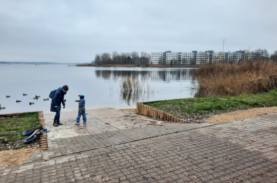 Ķīšezerā izveidota jauna laivu ielaišanas vieta.