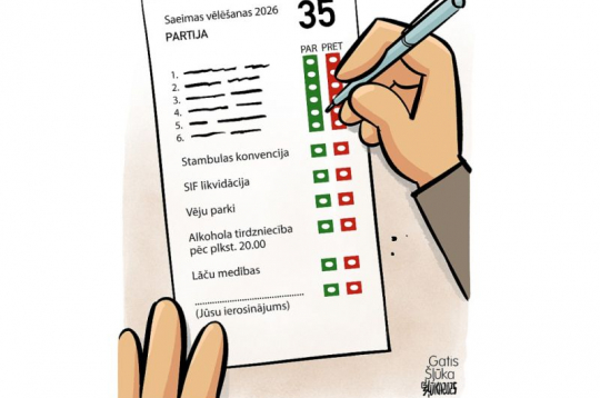 Zīmē Gatis Šļūka. Visu izlemsim vienā reizē!