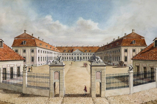 Polijas karaļa vasaras pils Hrodno 18. gadsimtā.