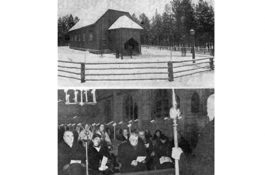 Usmas baznīca un tās iesvētīšana 1935. gada 13. decembrī. Usmas baznīca un tās iesvētīšana 1935. gada 13. decembrī.