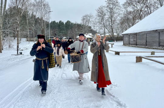 Trumelnieku gājiens Brīvdabas muzejā 14. decembrī. Trumelnieku gājiens Brīvdabas muzejā 14. decembrī.