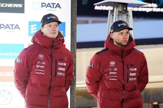 Kamaniņu braucēju divnieks Mārtiņš Bots (no kreisās) un Roberts Plūme tiek uzskatīti par Latvijas reālākajiem medaļu pretendentiem Milānas olimpiskajās spēlēs.