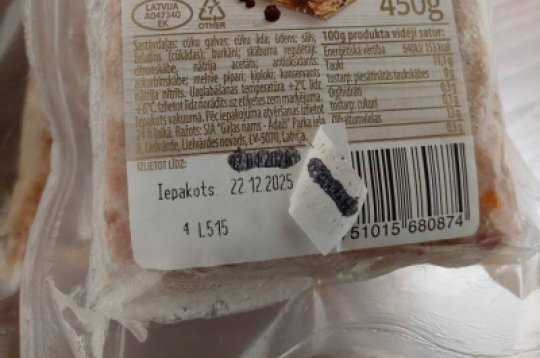 PVD konstatē viltotus derīguma termiņus produktiem veikalā "Mere".