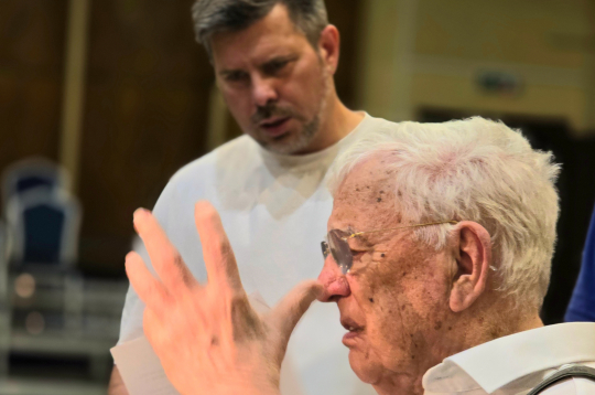 Intars Busulis un Raimonds Pauls.