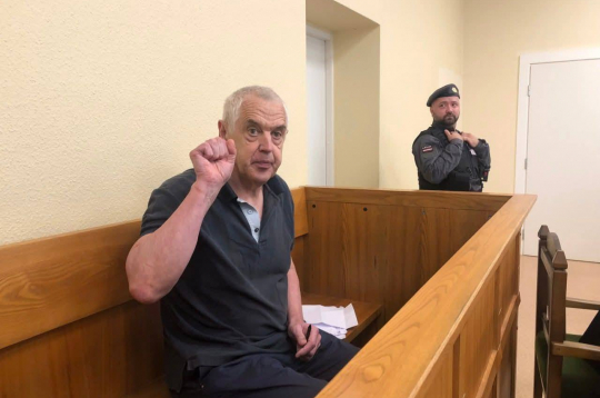 Aleksandrs Gapoņenko tiesas sēdē.