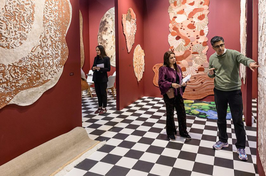 Modē neierastas formas un faktūras paklāji.
