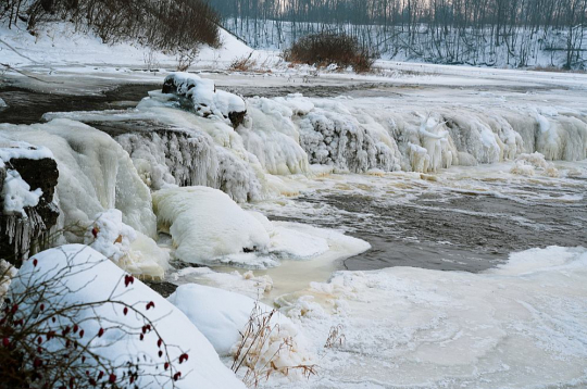 Ledū kaltā Ventas rumba Kuldīgā.