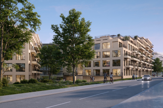 Vienības gatves apkaimē jauns daudzdzīvokļu nama projekts.