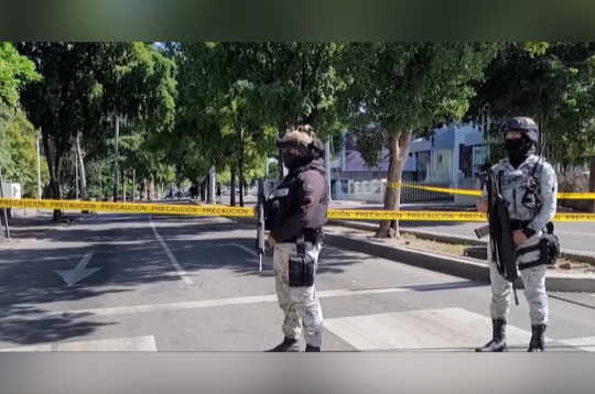 Drošības dienestu pārstāvji Meksikā.