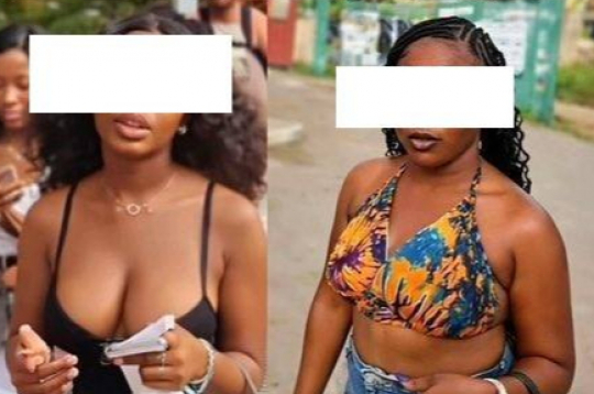 Sievietes rādītas ar visu seju, kas arī Āfrikā šādās situācijās ir pārkāpums.