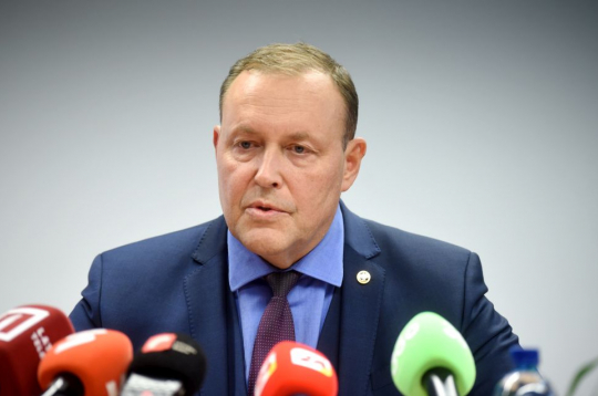 Iekšlietu ministrs Rihards Kozlovskis. Iekšlietu ministrs Rihards Kozlovskis.