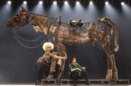 Sabīne Tīkmane (Marī), Baiba Broka (Saimniece) un dona Kihota zirgs – Rosinante.