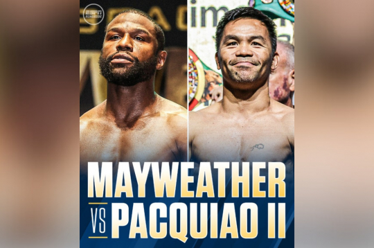 Floids Meivezers jaunākais un Menijs Pakiao. Floids Meivezers jaunākais un Menijs Pakiao.