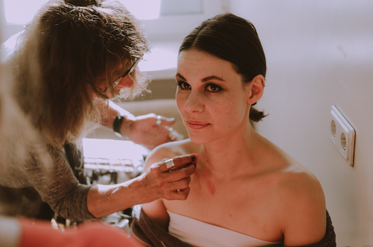 Filmas "Nospiedumi" filmēšanas aizkulises.