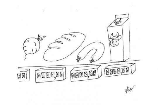 Zīmē Romans Vitkovskis. Cenas aug kā sēnes pēc lietus!